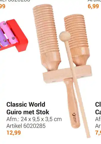 Lobbes Classic World Guiro met Stok aanbieding