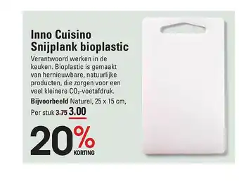 Sligro Inno Cuisino Snijplank bioplastic  25 x 15 cm aanbieding