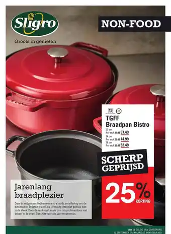 Sligro TGFF Braadpan Bistro 20 cm aanbieding