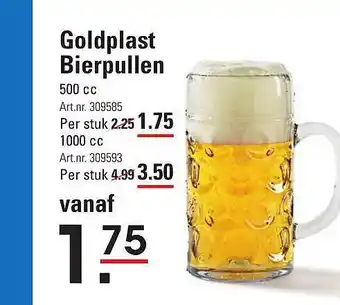 Sligro Goldplast Bierpullen aanbieding