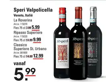 Sligro Speri Valpolicella 75 cl aanbieding