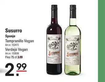 Sligro Susurro 75 cl aanbieding