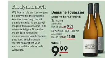 Sligro Domaine Fouassier  75 cl aanbieding