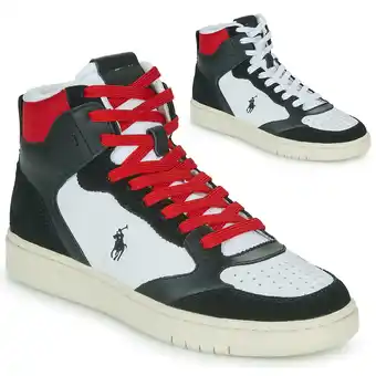 Spartoo Hoge sneakers polo ralph lauren polo crt hgh-sneakers-high top lace aanbieding