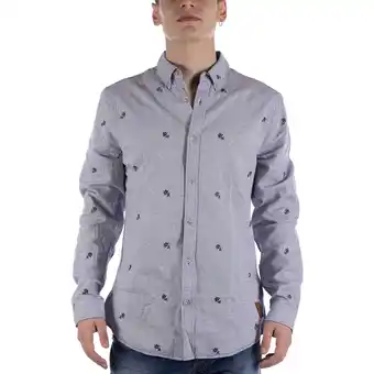 Spartoo Overhemd lange mouw scotch & soda camicia embroidered oxford blu aanbieding