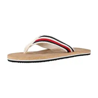 Spartoo Teenslippers tommy hilfiger cork beach sandal aanbieding