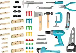 Amazon Hazet kindergereedschapskist juniortool1 | 61-delig, bestaande uit 14 gereedschappen en bouwstenen incl. bouten en moeren | g aanbieding