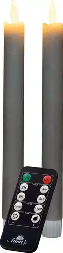 Intratuin Anna's collection led dinerkaars mino taupe d 2 h 23 cm 2 stuks aanbieding