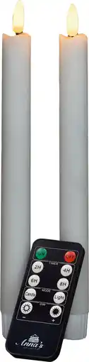 Intratuin Anna's collection led dinerkaars wit met afstandsbediening d 2,5 h 23 cm 2 stuks aanbieding