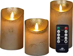 Intratuin Anna's collection led stompkaars rustiek goud d 7,5 h 10 / 12,5 / 15 cm 3 stuks aanbieding