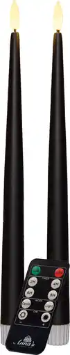 Intratuin Anna's collection led dinerkaars mino zwart d 3 h 30 cm 2 stuks aanbieding