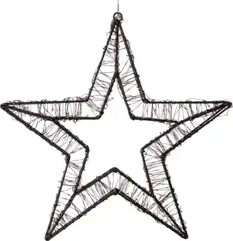 Intratuin Kersthanger 3d ster zwart met 800 led lampjes wit d 36 h 3 cm aanbieding