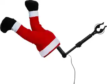 Intratuin Luville kerstclip kerstmanbenen 17 x 13 x 35 cm aanbieding