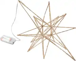 Intratuin Kerstfiguur ster goud met 40 led lampjes warm wit d 36 cm aanbieding