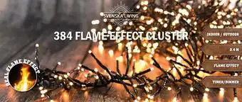 Intratuin Clusterverlichting vlam effect met 384 lampjes warm wit 2,4 m aanbieding