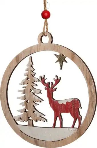 Intratuin Intratuin kerst ornament rendier rood 14,5 x 0,4 x 14,5 cm aanbieding