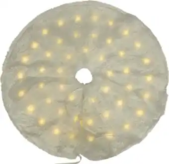 Intratuin Lumineo kerstboomrok wit d 90 cm met 47 led lampjes warm wit aanbieding