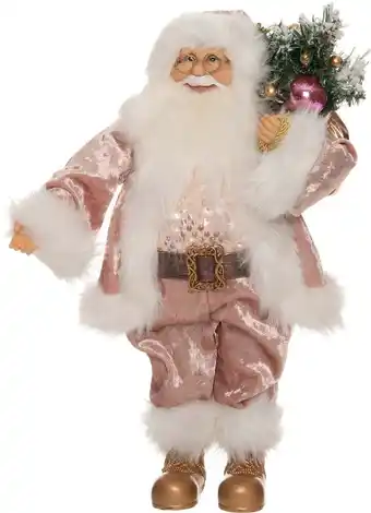 Intratuin Intratuin kerstfiguur kerstman roze 80 cm aanbieding