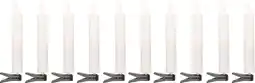 Intratuin Anna's collection kerstclip kaars wit met led lampjes warm wit d 5 h 14 cm 10 stuks aanbieding