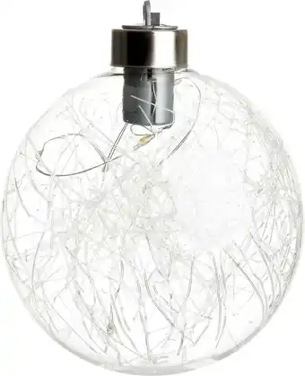 Intratuin Intratuin kerstbal timo swirl transparant met verlichting d 10 cm aanbieding