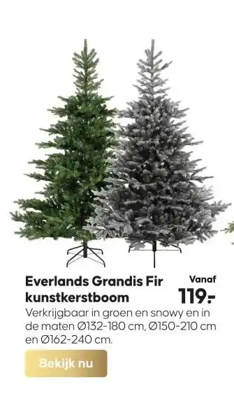 Boerenbond Everlands grandis fir kunstkerstboom aanbieding