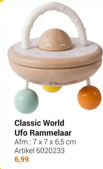 Lobbes Classic World Ufo Rammelaar 7x7x6.5 cm aanbieding