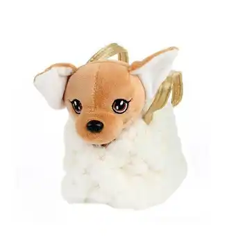 Lobbes Hond pluche chihuahua handtas wit aanbieding