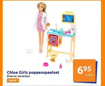 Action Chloe Girlz poppenspeelset aanbieding