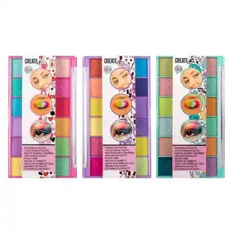 Lobbes Create it! beauty oogschaduw palette, 12 kleuren! aanbieding