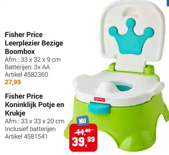 Lobbes Fisher Price Koninklijk Potje en Krukje 33x33x20 cm aanbieding