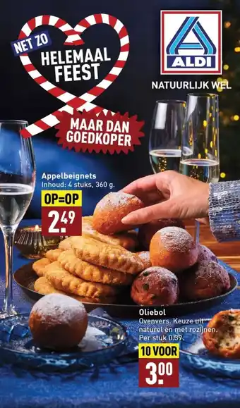 ALDI Appelbeignets Inhoud: 4 stuks, 360 g. aanbieding