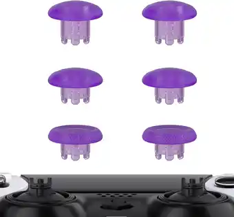 Amazon Extremerate transparant paars vervangende swappable thumbsticks voor ps5 edge controller, aangepaste uitwisselbaar analoge st aanbieding