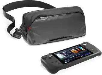 Amazon Tomtoc tas voor steam deck-console en accessoires, rondom beschermende schoudertas draagtas koffer met compartimenten geschik aanbieding