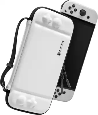 Amazon Tomtoc slim carrying case for nintendo switch / oled model, protective switch sleeve with 10 game cartridges, hard portable t aanbieding