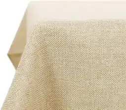 Amazon Deconovo tafelkleed linnenlook waterproof rechthoekige afwasbaar tafeldoek lotuseffect voor feestdag eettafel crème 130x220cm aanbieding