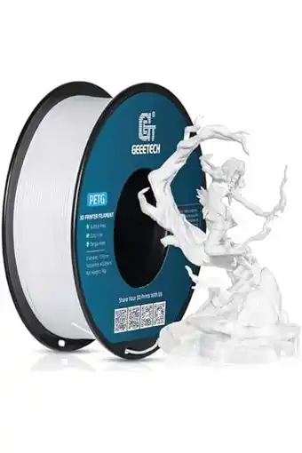 Amazon Geeetech petg filament, 1.75 mm, wit, petg, 1 kg, voor 3d printers aanbieding