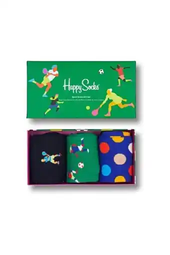 Amazon Happy socks 3-pack sports socks set, kleurrijke en leuke, sokken voor dames en heren, groen aanbieding