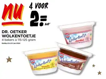 Jumbo Dr. oetker wolkentoetje 4 bekers à 115-125 gram aanbieding