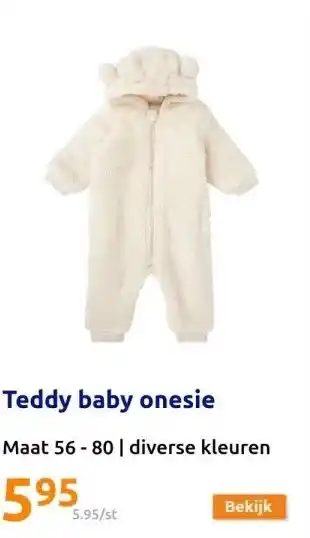 Action Teddy baby onesie aanbieding