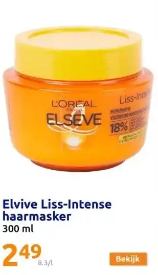 Action Elvive liss-intense haarmasker aanbieding