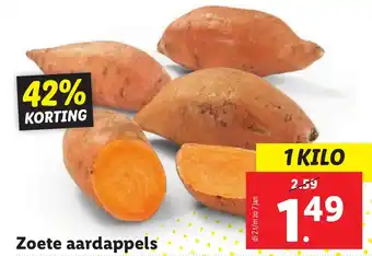 Lidl Zoete aardappels aanbieding