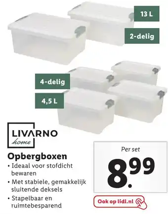 Lidl Opbergboxen aanbieding