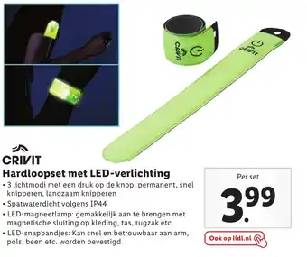 Lidl CRIVIT Hardloopset met LED verlichting aanbieding