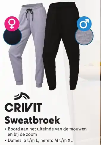 Lidl CRIVIT Sweatbroek aanbieding