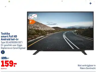 Makro Toshiba smart full hd android led-tv aanbieding