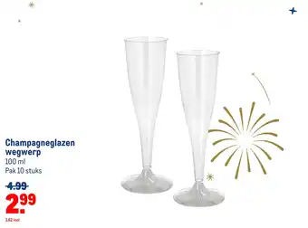 Makro Champagneglazen wegwerp aanbieding