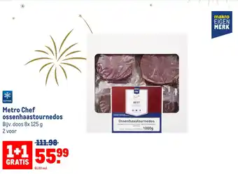 Makro Metro chef ossenhaastournedos aanbieding