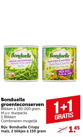 Coop Bonduelle groenteconserven aanbieding