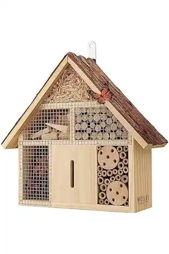 Amazon Wildlife friend insectenhotel - bijenhotel bouwset - bamboe insecten-nestbuizen voor wilde bijen - vlinderhuis - weerbestendi aanbieding