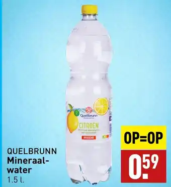 ALDI QUELBRUNN Mineraal water 1.5 l. aanbieding